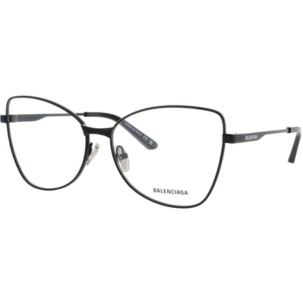 Balenciaga Women's Eyeglasses - Black Metal Butterfly Full Rim Frame | BB0282O 001 ,