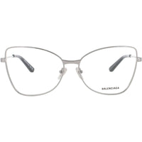 Balenciaga Women's Eyeglasses - Ruthenium Metal Butterfly Full Rim Frame | BB0282O 003 ,