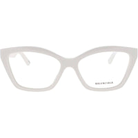 Balenciaga Women's Eyeglasses - White Acetate Cat Eye Full Rim Frame | BB0342O 011 ,