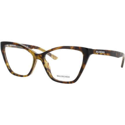 Balenciaga Women's Eyeglasses - Havana Acetate Cat Eye Full Rim Frame | BB0405O 003 ,