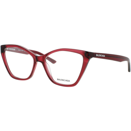 Balenciaga Women's Eyeglasses - Burgundy Acetate Cat Eye Full Rim Frame | BB0405O 004 ,