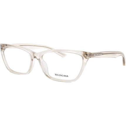 Balenciaga Women's Eyeglasses - Beige Acetate Rectangular Full Rim Frame | BB0406O 004 ,