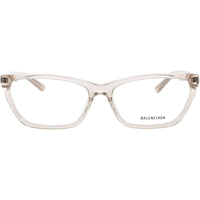 Balenciaga Women's Eyeglasses - Beige Acetate Rectangular Full Rim Frame | BB0406O 004 ,