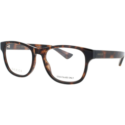 Gucci Men's Eyeglasses - Havana Acetate Square Shape Full Rim Frame | GG1344O 002 ,