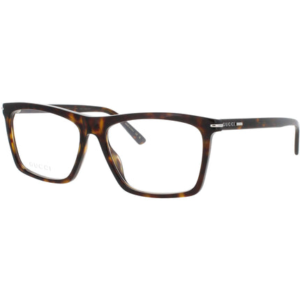 Gucci Men's Eyeglasses - Havana Acetate Square Shape Full Rim Frame | GG1445O 006 ,