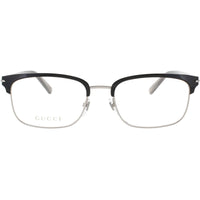 Gucci Men's Eyeglasses - Havana/Silver Metal Square Shape Full Rim Frame | GG1448O 003 ,