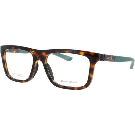 Gucci Men's Eyeglasses - Havana/Green Acetate Square Full Rim Frame | GG1737O 004 ,