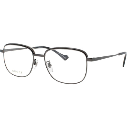 Gucci Men's Eyeglasses - Ruthenium Metal Square Shape Full Rim Frame | GG1102O 002 ,
