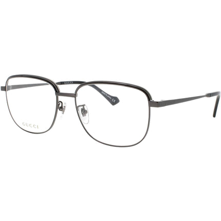 Gucci Men's Eyeglasses - Ruthenium Metal Square Shape Full Rim Frame | GG1102O 005 ,