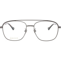 Gucci Men's Eyeglasses - Ruthenium Metal Pilot Shape Full Rim Frame | GG1103O 002 ,