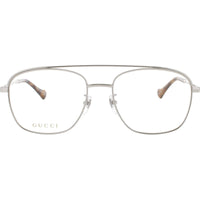 Gucci Men's Eyeglasses - Silver Metal Pilot Shape Pilot Full Rim Frame | GG1103O 003 ,