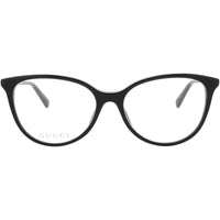 Gucci Women's Eyeglasses - Black Acetate Cat Eye Shape Full Rim Frame | GG1359O 001 ,