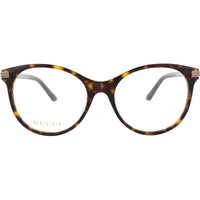 Gucci Women's Eyeglasses - Havana Acetate Cat Eye Shape Full Rim Frame | GG1450O 002 ,