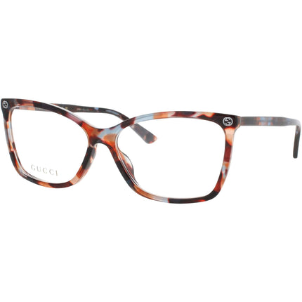 Gucci Women's Eyeglasses - Havana Acetate Cat Eye Shape Full Rim Frame | GG0025O 013 ,