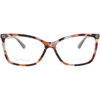 Gucci Women's Eyeglasses - Havana Acetate Cat Eye Shape Full Rim Frame | GG0025O 013 ,