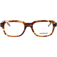 Mont Blanc Men's Eyeglasses - Havana Acetate Rectangular Full Rim Frame | MB0202O 003 ,