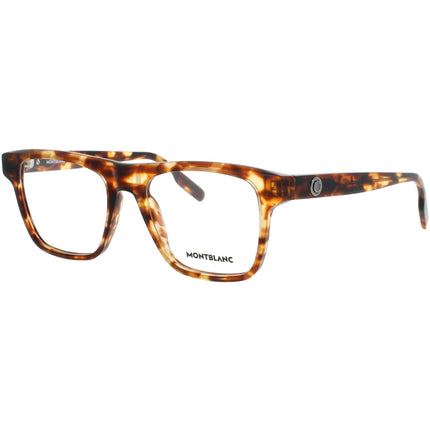 Mont Blanc Men's Eyeglasses - Havana Acetate Square Shape Full Rim Frame | MB0203O 003 ,
