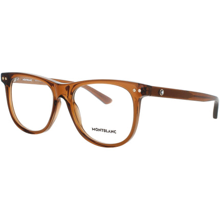 Mont Blanc Men's Eyeglasses - Brown Acetate Square Shape Full Rim Frame | MB0323O 004 ,