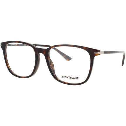 Mont Blanc Men's Eyeglasses - Havana Acetate Square Shape Full Rim Frame | MB0338O 007 ,