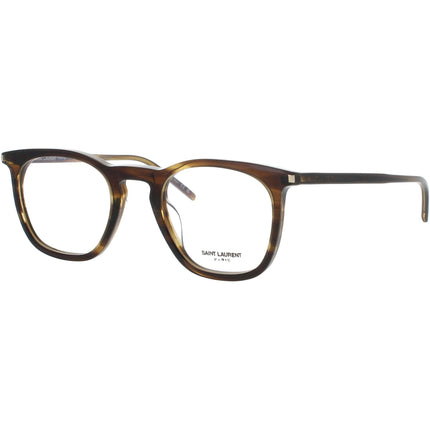 Saint Laurent Men's Eyeglasses - Havana Acetate Square Full Rim Frame | SL-623 005 ,