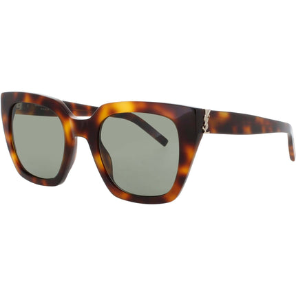 Saint Laurent Women's Sunglasses - Havana Acetate Square Full Rim Frame | SL-M143 003 ,