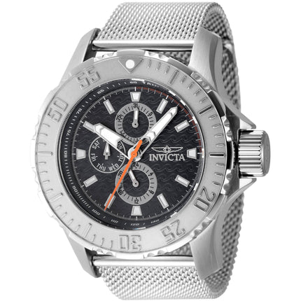 Invicta Men's Watch - Vintage Quartz Black Dial Silver Tone Mesh Bracelet | 48010 ,