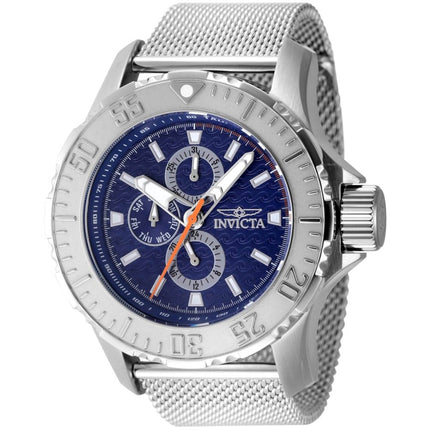 Invicta Men's Watch - Vintage Quartz Blue Dial Silver Tone Mesh Bracelet | 48011 ,
