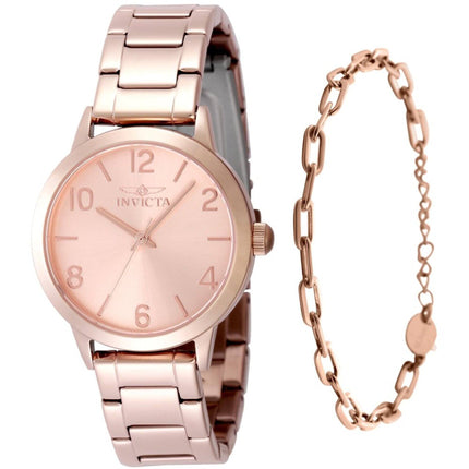 Invicta Women's Watch - Wildflower Quartz Rose Gold Dial Steel Bracelet | 49087 ,