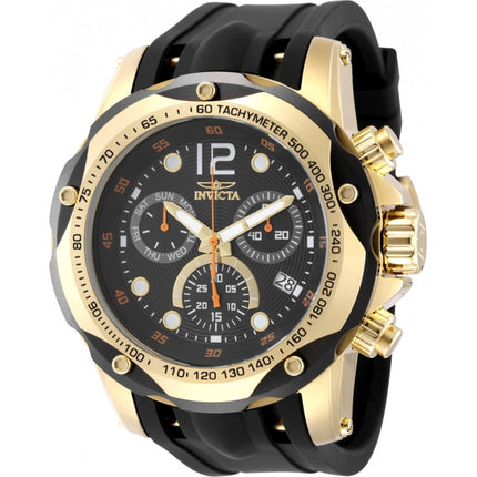 Invicta Men's Watch - Speedway Quartz Chronograph Black Dial Silicone Strap | 49841 ,