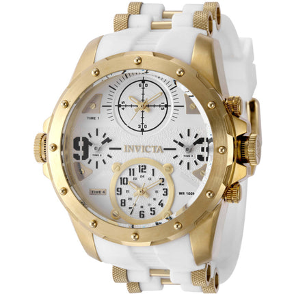 Invicta Men's Watch - Coalition Forces Quartz White and Yellow Gold Strap | 50218 ,
