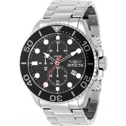 Invicta Men's Watch - Pro Diver Quartz Black Dial Stainless Steel Bracelet | 50221 ,