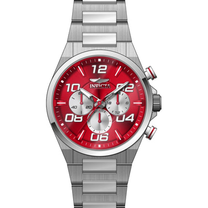 Invicta Men's Watch - Speedway Quartz Red Dial Silver Stainless Steel Bracelet | 50426 ,