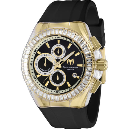 Technomarine Men's Watch - Cruise Original Chrono Black and Silver Dial | TM-121155 ,