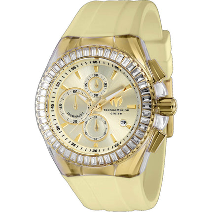 Technomarine Men's Watch - Cruise Original Chrono Champagne Dial Strap | TM-121159 ,