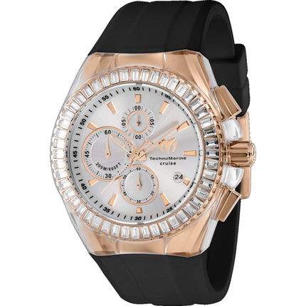 Technomarine Men's Watch - Cruise Original Chrono Black Silicone Strap | TM-121163 ,