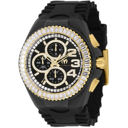 Technomarine Men's Watch - Cruise Quartz Chronograph Black Silicone Strap | TM-121187 ,