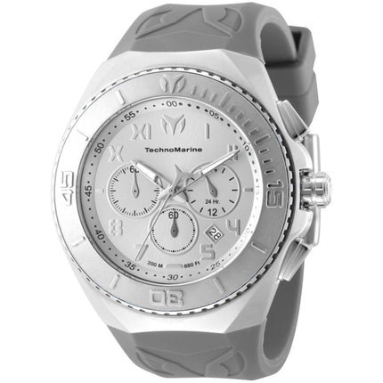 Technomarine Men's Watch - Manta Quartz Chronograph Grey Silicone Strap | TM-225001 ,