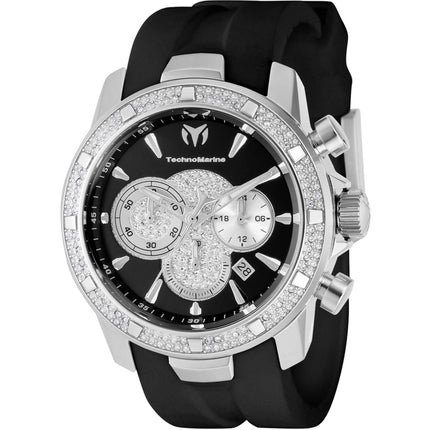 Technomarine Men's Watch - UF6 Quartz Chronograph Black Silicone Strap | TM-621009 ,