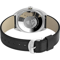 Timex Men's Watch - Milano Quartz Silver Dial Black Leather Strap Date | TW2U15900VQ ,