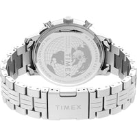 Timex Men's Watch - Chicago Chronograph Black Dial Silver Bracelet | TW2V01600VQ ,