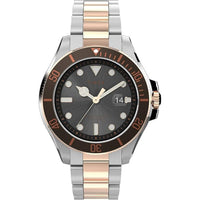 Timex Men's Watch - Harborside Coast Black Dial Two Tone Bracelet Date | TW2V42100VQ ,
