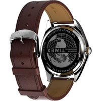 Timex Men's Watch - Legacy Quartz Blue Dial Brown Leather Strap Date-Day | TW2W57200VQ ,