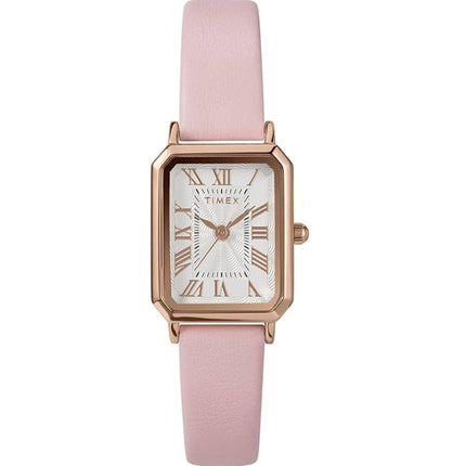 Timex Women's Watch - Quartz Rose Gold Tone Case Pink Leather Strap | TW2Y01100JI ,