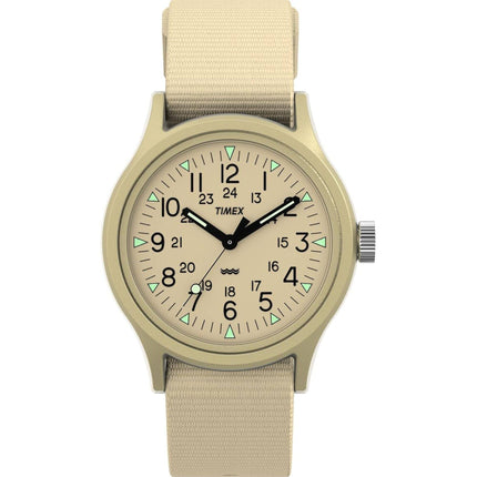 Timex Men's Watch - Mk1 Quartz Beige Resin Case Slip-Thru Fabric Strap | TW2Y19800VQ ,