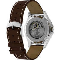 Timex Men's Watch - Automatic Green Dial Brown Leather Strap Date | TWH6Z5710VQ ,
