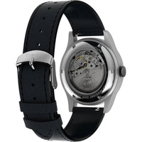 Timex Men's Watch - Waterbury Automatic Silver Tone Dial Leather Strap | TWH6Z6710VQ ,