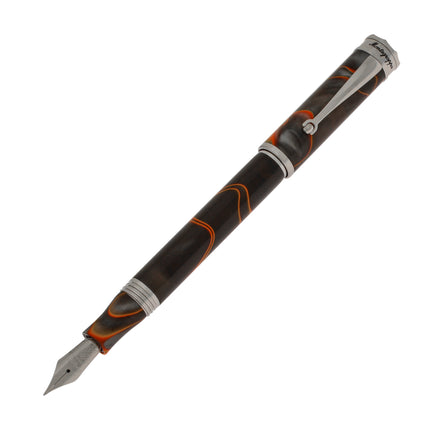 Montegrappa Ducale Grey and Orange Fountain Pen ,