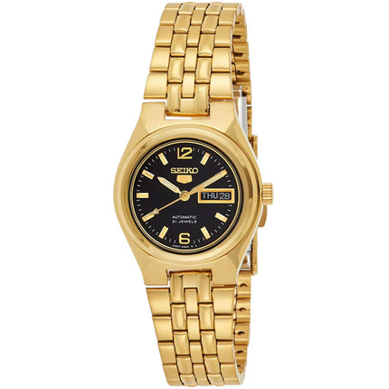 Seiko Women's Watch - 5 Automatic Power Reserve Yellow Gold Bracelet | SYMK38K1 ,
