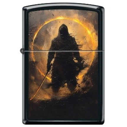 Zippo Windproof Pocket Lighter - Ninja Silhouette Dark Black Matte | XC320 ,