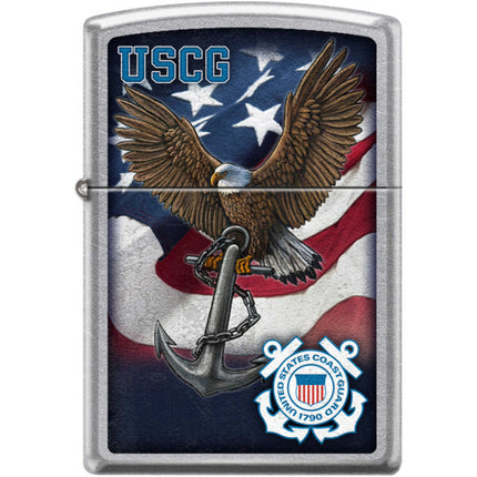 Zippo Windproof Pocket Lighter - USCG Street Chrome Metal | XC360 ,